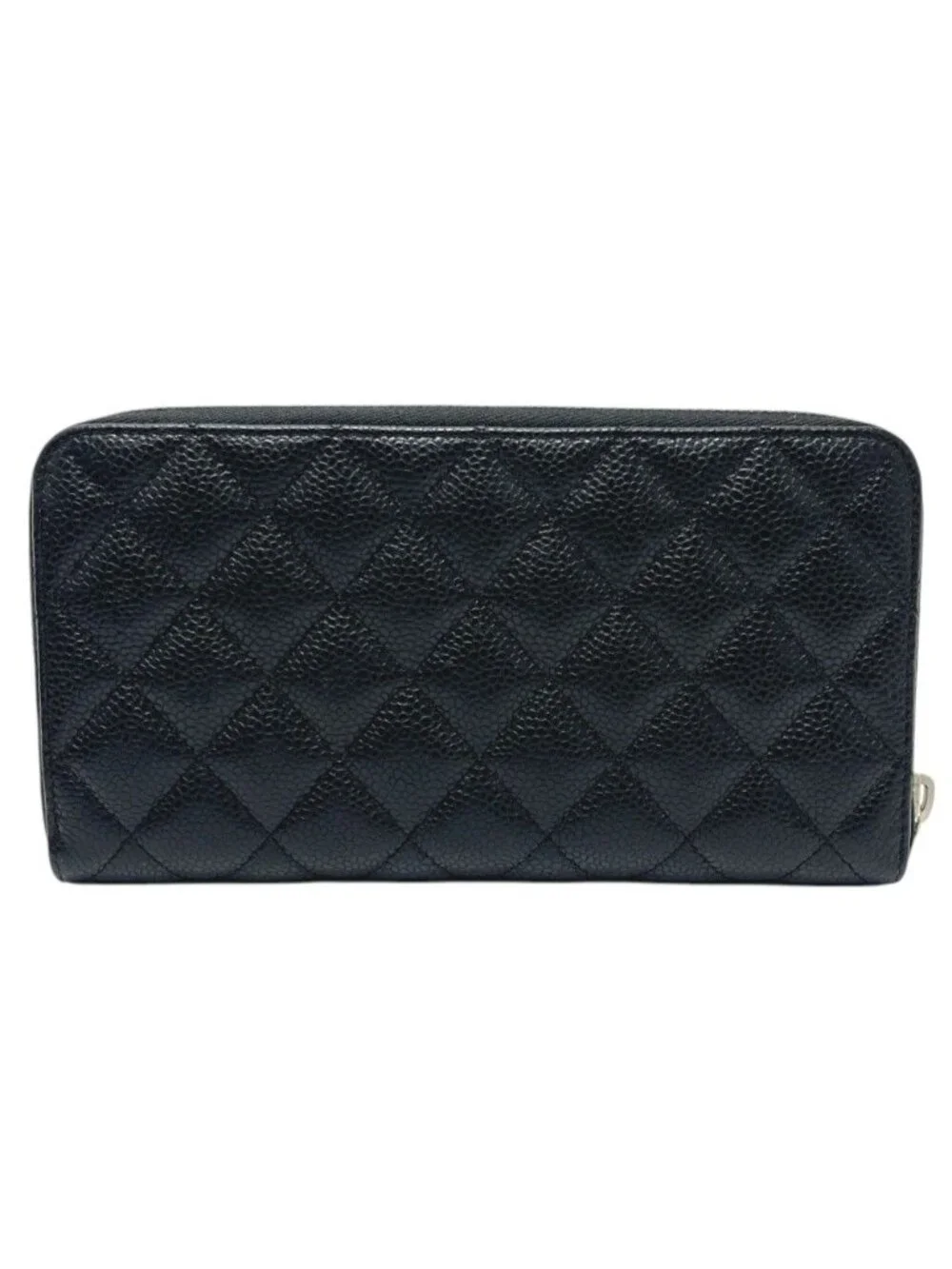 Chanel Wallet CC Logo Caviar Leather Black